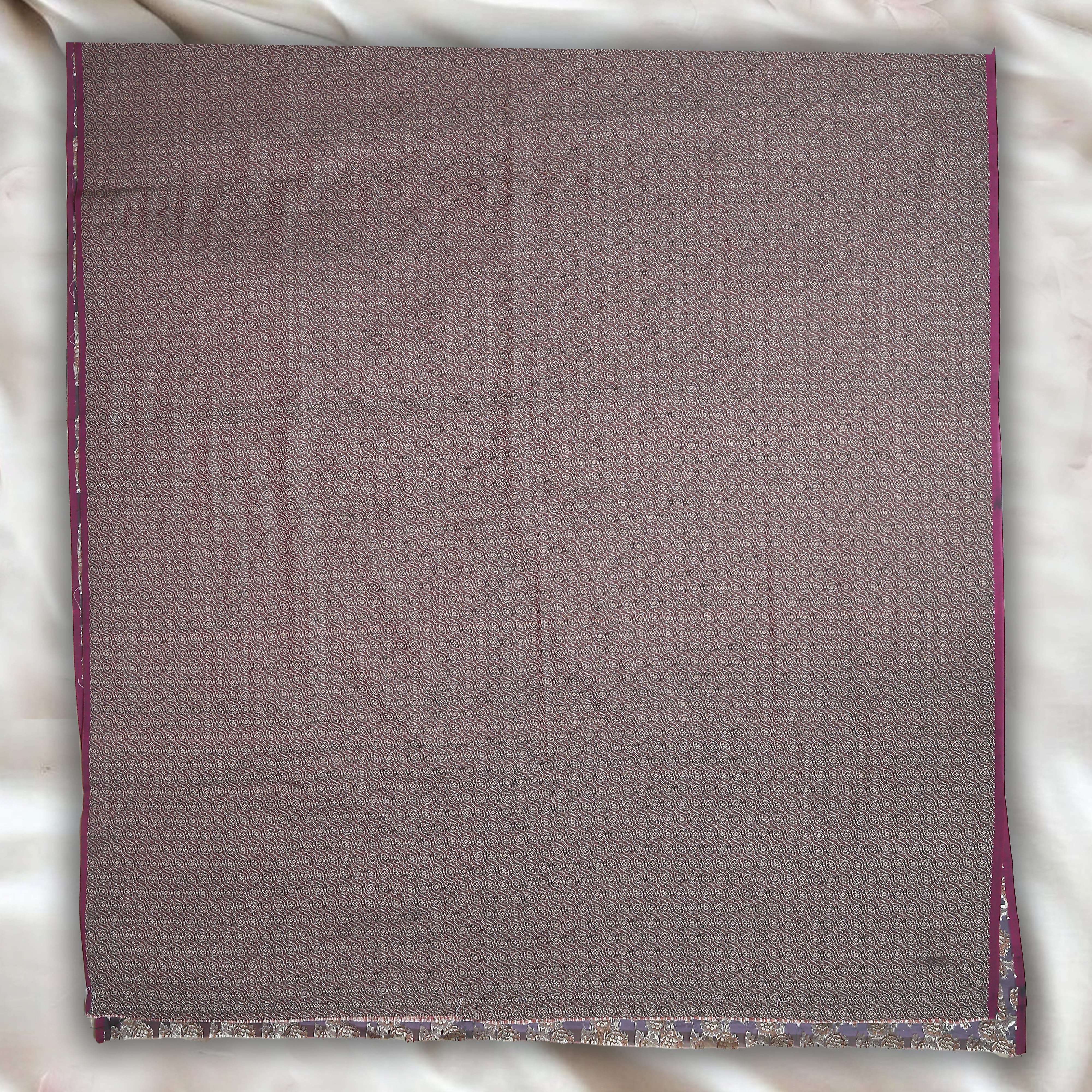 WINE UNSTITCHED SUIT IN BANARASI SILK FABRIC
