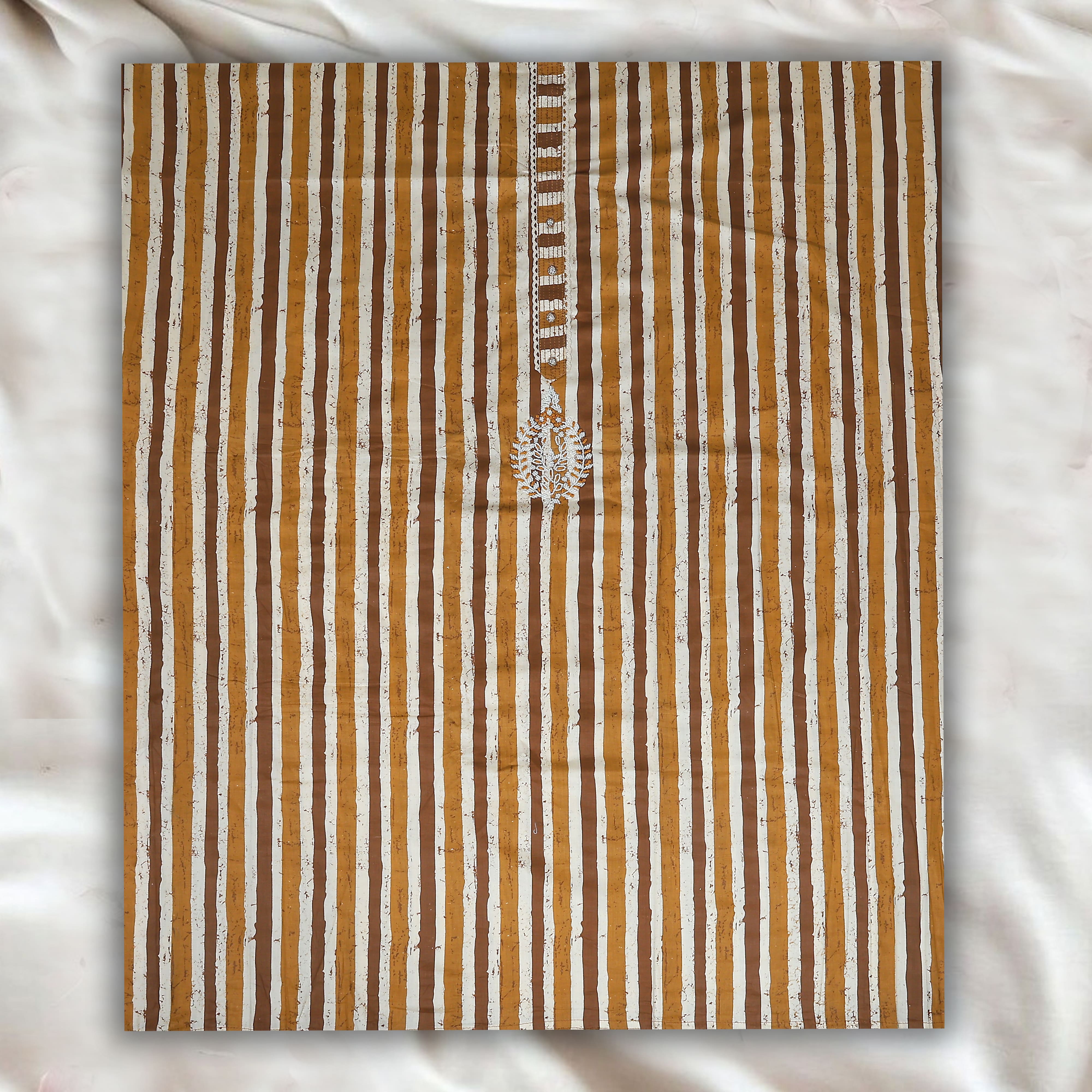 BROWN UNSTITCHED SUIT IN COTTON FABRIC