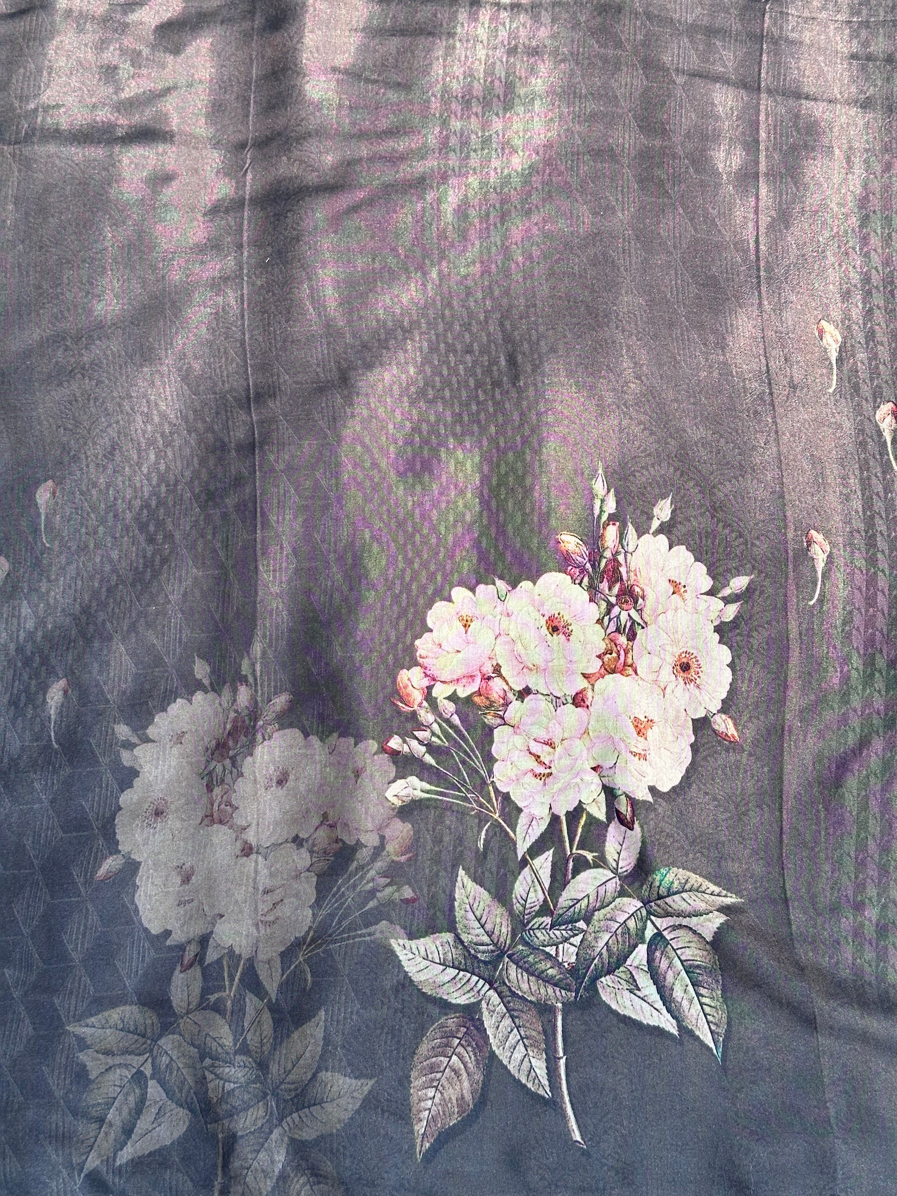 DARK GREY UNSTITCHED SUIT IN PURE MUSLIN FABRIC