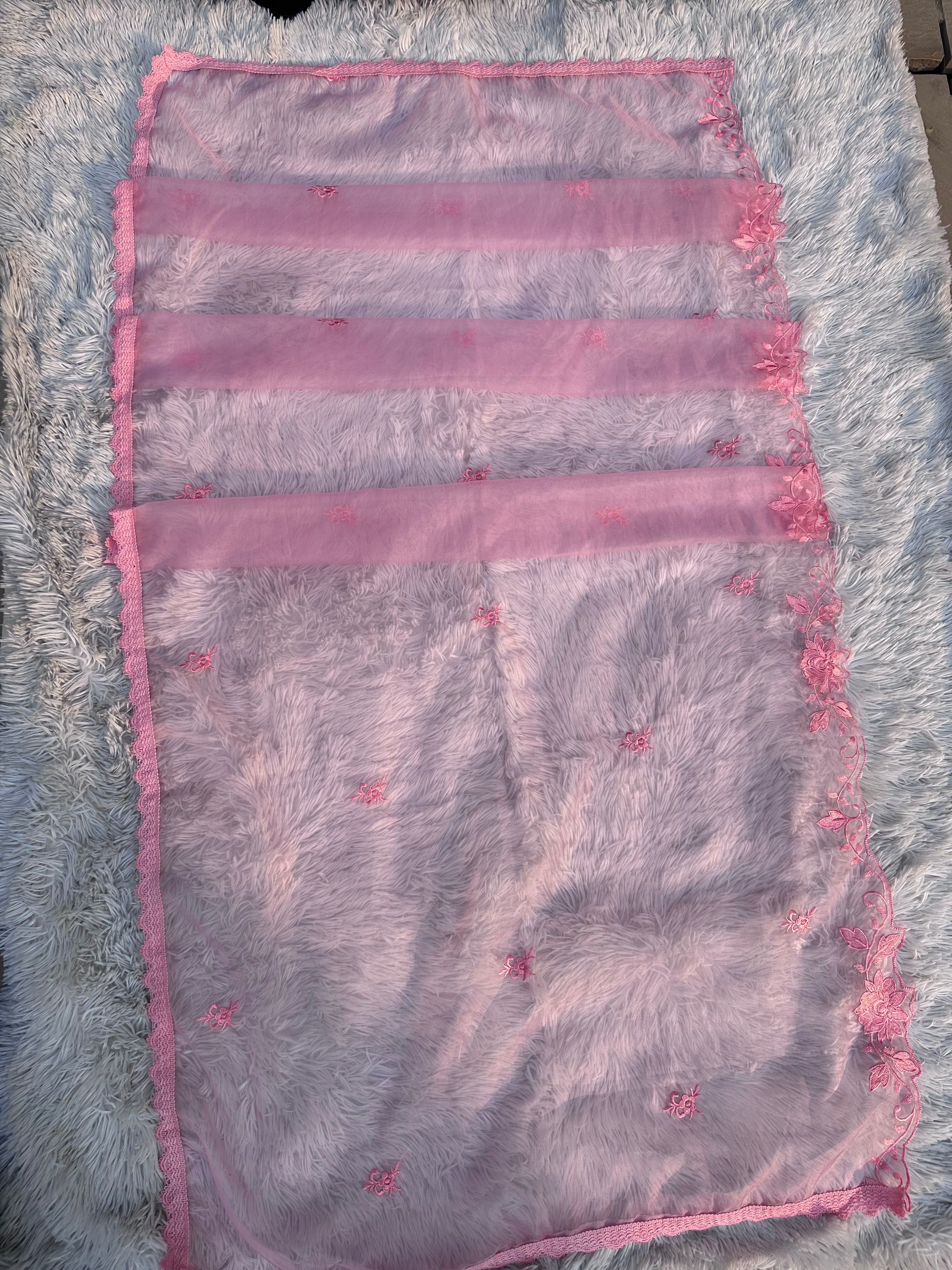 PINK UNSTITCHED SUIT