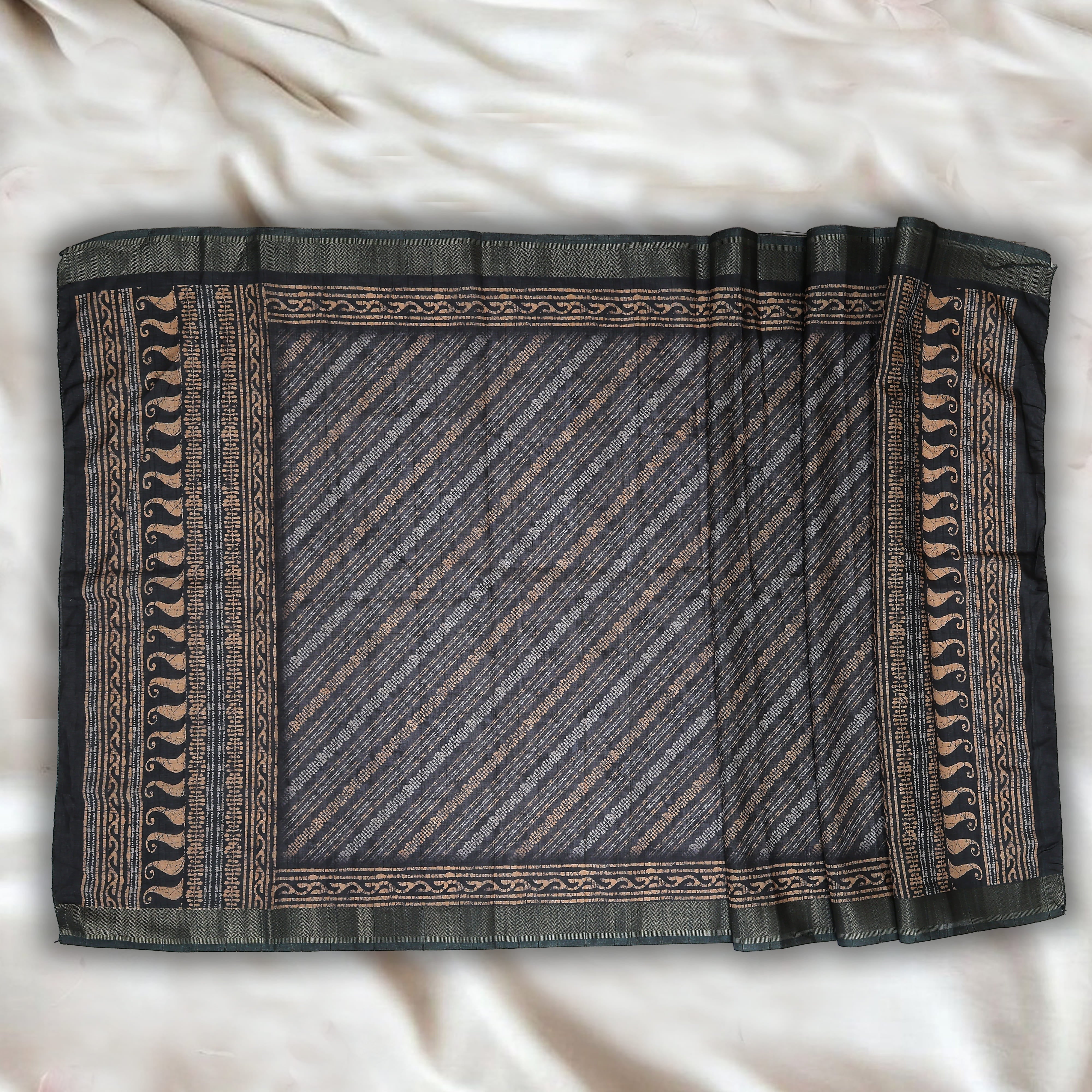 UNSTITCHED SUIT IN CHANDERI FABRIC